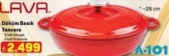 LAVA DÖKÜM BASIK TENCERE 28 CM